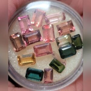 Natural Mix Tormaline Amethys Emeral Cut Mix Loose Gems